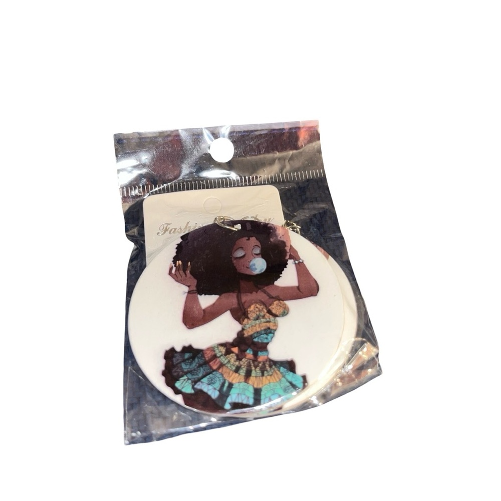 Stylish Afrocentric “Blow All On My Bubblegum” Earrings
